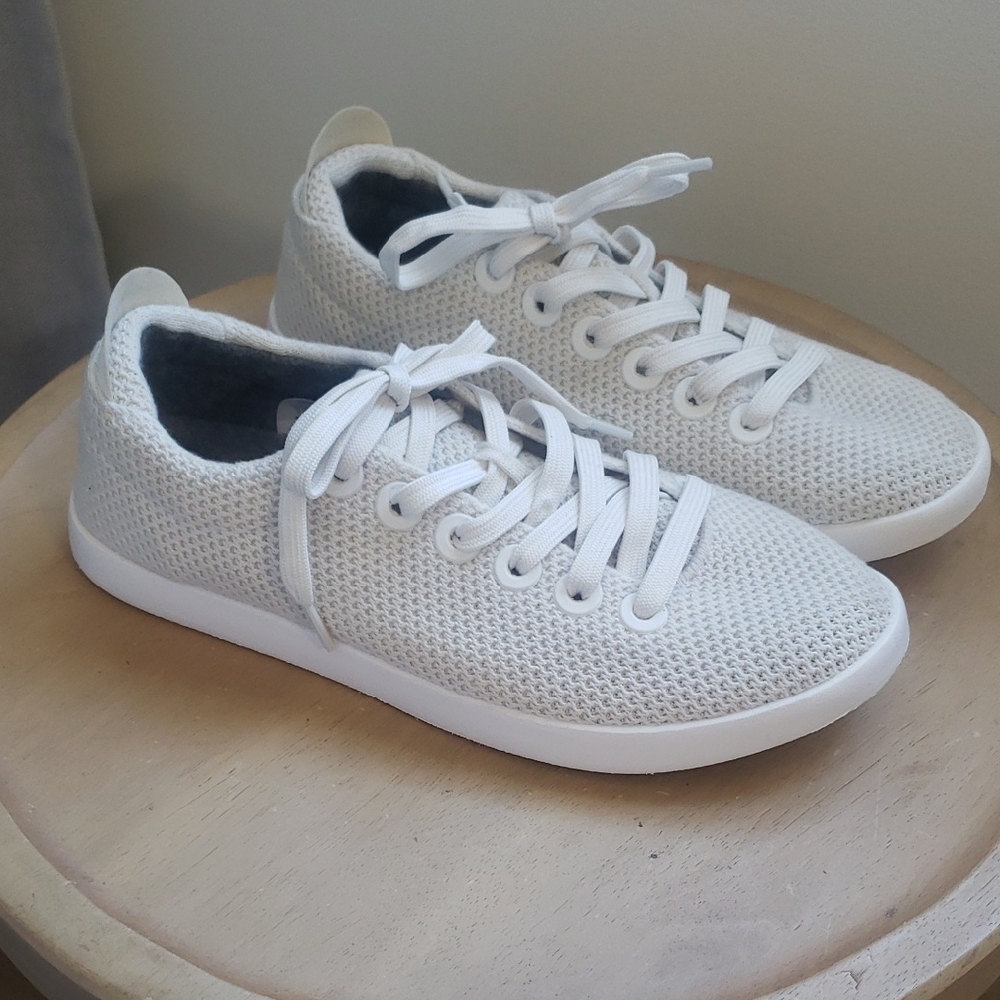 Allbirds Tree Piper White Knit Sneakers Size 9